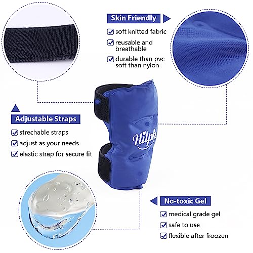 HilphÂ®Shin Splint Ice Pack 2 Pack, Reusable Calf and Shin Gel Ice Pack for Leg Injuries, Runner, Dancers, Calf Swelling, Bruises Pain Relief from Hilph