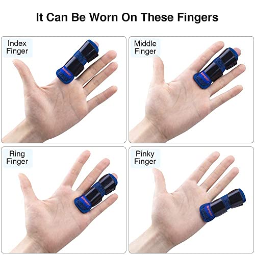 2Pcs Finger Splint for Trigger Finger, Mallet Finger, Finger Knuckle Immobilization, Finger Fractures, Wounds, Post-operative Care and Pain Relief from Quanquer