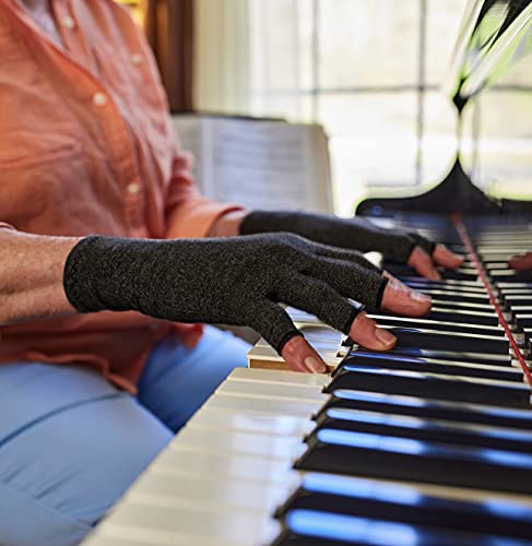 Comfy Brace Arthritis Hand Compression Gloves â Comfy Fit, Fingerless Design, Breathable & Moisture Wicking Fabric â Alleviate Rheumatoid Pains, Ease Muscle Tension (Large) from ComfyBrace