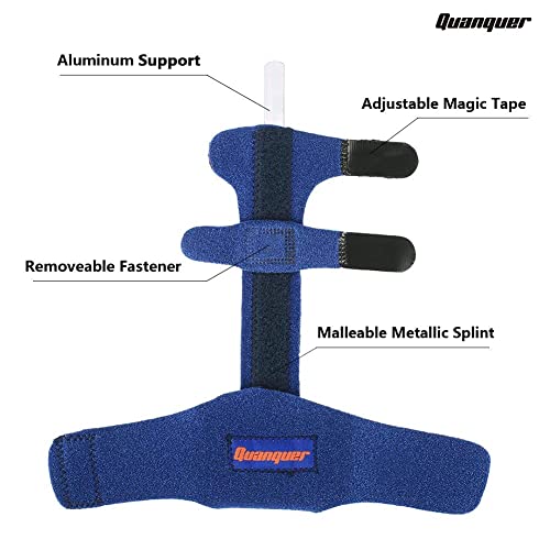 2Pcs Finger Splint for Trigger Finger, Mallet Finger, Finger Knuckle Immobilization, Finger Fractures, Wounds, Post-operative Care and Pain Relief from Quanquer