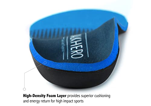 Plantar Fasciitis Feet Insoles Arch Supports Orthotics Inserts for Flat Feet, High Arch, Foot Pain Mens 10 - 10 1/2 | Womens 12 - 12 1/2 by WALKÂ·HERO COMFORT AND SUPPORT