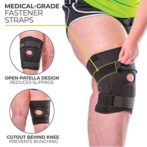 BraceAbility Plus Size Knee Brace - Bariatric Men and Women's Hinged Knee Wrap for Obese Legs and Big Thighs to Support Meniscus Tears, Arthritis Joint Pain, Tendonitis, Ligament Injuries and Sprains (3XL) by BraceAbility