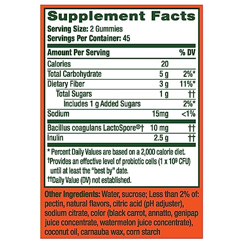 Align DualBiotic, Prebiotic + Probiotic for Men and Women, Help Nourish and Add Good Bacteria for Digestive Support, Natural Fruit Flavors, 90 Gummies by Procter & Gamble