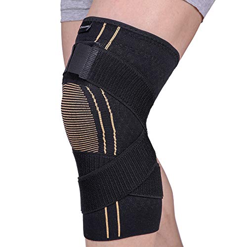 Thx4COPPER Sports Compression Knee Brace with Adjustable Strap,Arthritis Relief,Joint Pain, MCL, Added Support ( X-LARGE) from Thx4COPPER