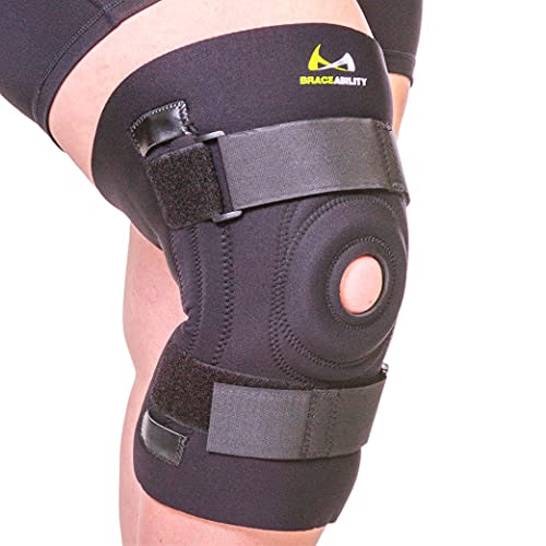 BraceAbility Knee Brace for Large Legs and Bigger People with Wide Thighs - Kneecap Protection Pad Treats Patellar Tendonitis, Chondromalacia, Patellofemoral Pain, Instability and Dislocation (4XL) from BraceAbility