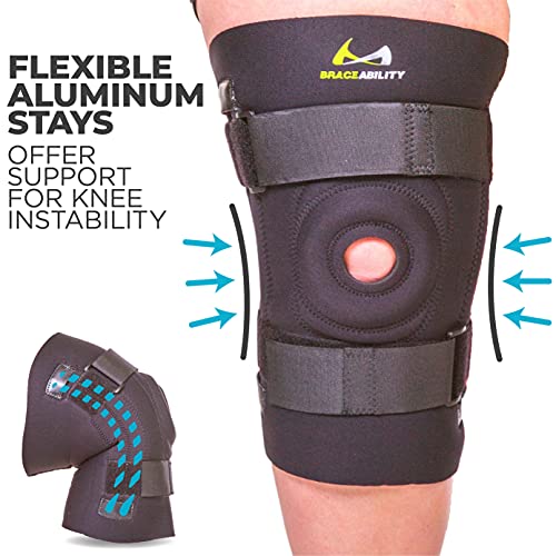 BraceAbility Knee Brace for Large Legs and Bigger People with Wide Thighs - Kneecap Protection Pad Treats Patellar Tendonitis, Chondromalacia, Patellofemoral Pain, Instability and Dislocation (4XL) from BraceAbility