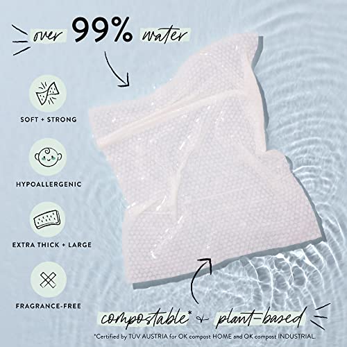 The Honest Company Baby Wipes, Plant-Based, Extra Thick & Durable Wet Wipes, Unscented, 720 Count by AmazonUs/HP9WW