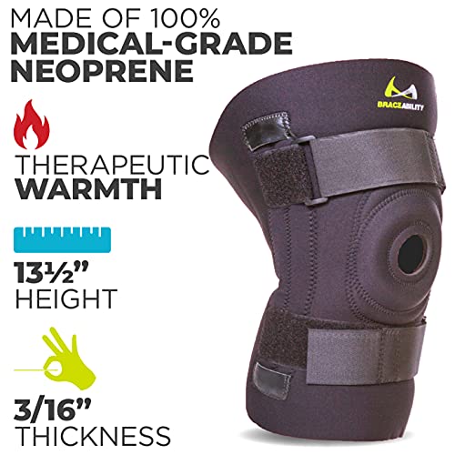 BraceAbility Knee Brace for Large Legs and Bigger People with Wide Thighs - Kneecap Protection Pad Treats Patellar Tendonitis, Chondromalacia, Patellofemoral Pain, Instability and Dislocation (4XL) from BraceAbility