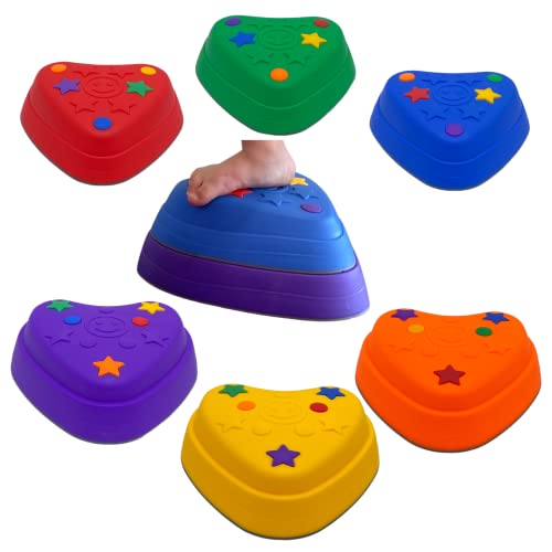 IMAGYM Stackable Stepping Stones for Kids, Balance Stepping Stones - Coordination and Stability, Perfect Indoor and Outdoor Play Equipment for Kids, Toys Toddler Obstacle Course Ages 3 and up by Imagym