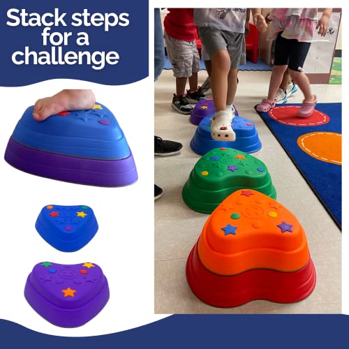 IMAGYM Stackable Stepping Stones for Kids, Balance Stepping Stones - Coordination and Stability, Perfect Indoor and Outdoor Play Equipment for Kids, Toys Toddler Obstacle Course Ages 3 and up by Imagym