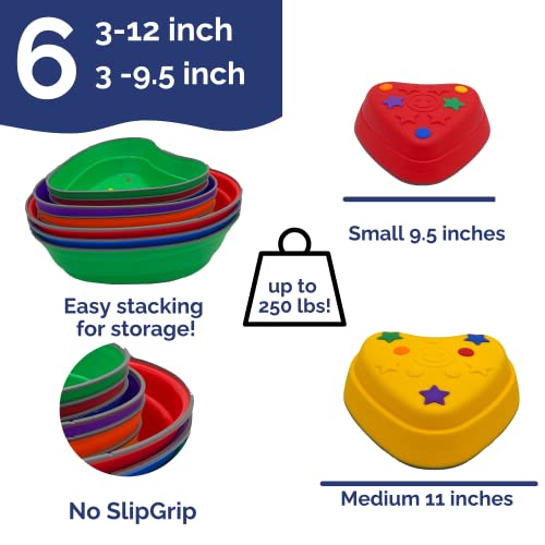 IMAGYM Stackable Stepping Stones for Kids, Balance Stepping Stones - Coordination and Stability, Perfect Indoor and Outdoor Play Equipment for Kids, Toys Toddler Obstacle Course Ages 3 and up by Imagym