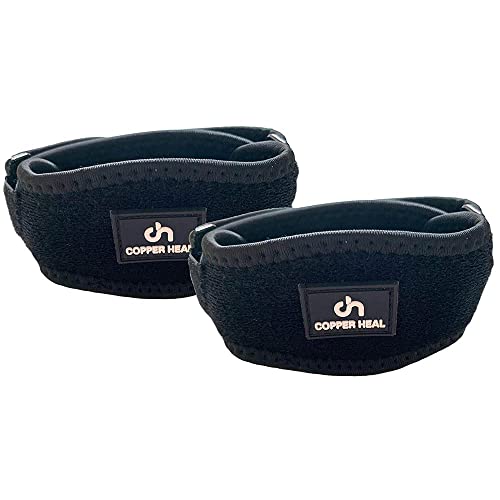 COPPER HEAL Elbow Brace (PAIR) - ADJUSTABLE Support & Medical Recovery from Tennis Elbow or Lateral Epicondylitis arm sleeves men nerve rennis workout pads softball by COPPER HEAL