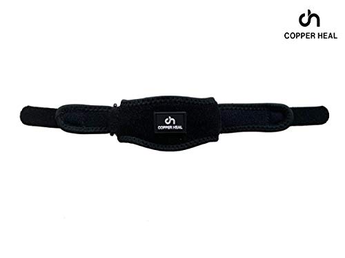COPPER HEAL Elbow Brace (PAIR) - ADJUSTABLE Support & Medical Recovery from Tennis Elbow or Lateral Epicondylitis arm sleeves men nerve rennis workout pads softball by COPPER HEAL