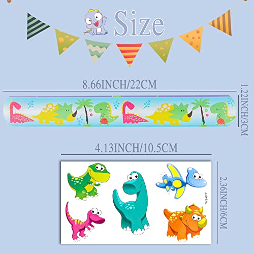36Pcs Dinosaur Slap Bracelets for Kids Party Favors Pack, Dinosaur Toys with Variety Design Dinosaur Party Supplies Snap Band Bracelet Class Prize Easter Eggs Filler for Kids from Moncinday