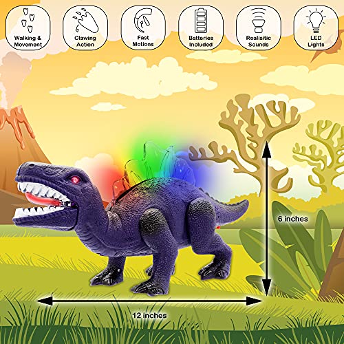Windy City Novelties LED Light Up and Walking Realistic Dinosaur with Sound from Windy City Novelties