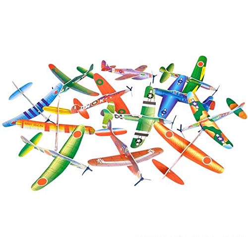 Rhode Island Novelty 8 Inch Flying Glider Plane Set of 12 by Rhode Island Novelty