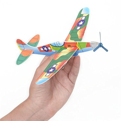 Rhode Island Novelty 8 Inch Flying Glider Plane Set of 12 by Rhode Island Novelty