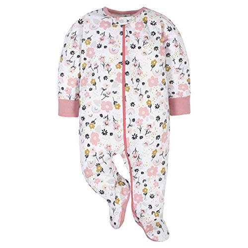 Gerber Baby Girls' 4 Pack Sleep 'N Play Footie, Bear Pink, 6-9 Months from Gerber