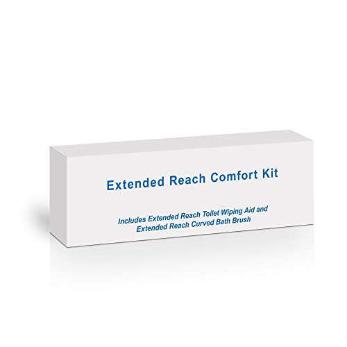 Extended Reach Comfort Kit - Includes Long Reach Toilet Wiping Tool and Long Reach Bath Brush. Designed to Help Anyone with Accessibility Issues Like The Elderly, Pregnant, and Physically Challenged from Allotro Labs