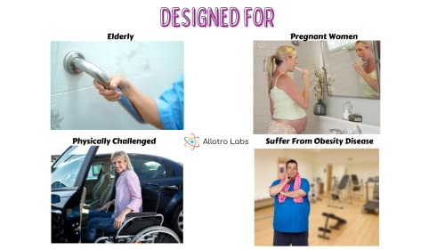 Extended Reach Comfort Kit - Includes Long Reach Toilet Wiping Tool and Long Reach Bath Brush. Designed to Help Anyone with Accessibility Issues Like The Elderly, Pregnant, and Physically Challenged from Allotro Labs