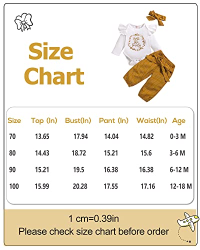 Baby Newborn Girl Clothes Ruffle Isnt She Lovely Outfit Tops Pants with Headband Fall 6 Month Baby Girl Clothes 0-3 Months White by 