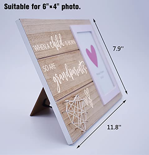 Photo Frame Gifts for New Grandparents - Picture Frame Gift for New Grandma Grandpa - Pregnancy Announcement Gift for Nana Mimi Papa - When A CHILD Is Born So Are Grandparents -Gift for Mom Dad by 