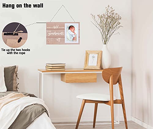 Photo Frame Gifts for New Grandparents - Picture Frame Gift for New Grandma Grandpa - Pregnancy Announcement Gift for Nana Mimi Papa - When A CHILD Is Born So Are Grandparents -Gift for Mom Dad by 