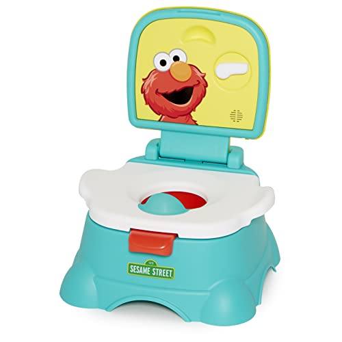 Sesame Street - Elmo Hooray! 3-in-1 Potty, Toilet Trainer, Potty Chair and Step Stool for Boys & Girls - Blue from Kolcraft