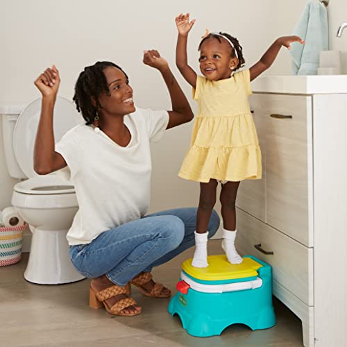 Sesame Street - Elmo Hooray! 3-in-1 Potty, Toilet Trainer, Potty Chair and Step Stool for Boys & Girls - Blue from Kolcraft