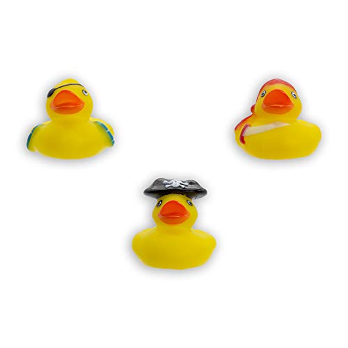 Windy City Novelties - 50 Pack - 2â Mini Pirate Rubber Duckies in Assorted Designs | for Bath Toys Baby Shower Pirate Party Supplies Party Favors Halloween Party Favors by Windy City Novelties