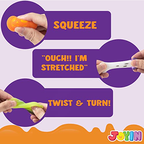 JOYIN Halloween Cauldron with 24 Pcs Mochi Squeeze Toys for Party Favors, Halloween Squishies, Halloween Novelty Toys, Stress Relief Squeeze Toys by JOYIN Inc.