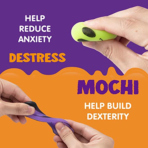 JOYIN Halloween Cauldron with 24 Pcs Mochi Squeeze Toys for Party Favors, Halloween Squishies, Halloween Novelty Toys, Stress Relief Squeeze Toys by JOYIN Inc.