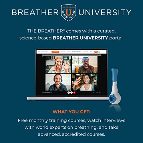 The Breather â Natural Breathing Lung Recovery Exerciser Trainer for Drug-Free Respiratory Therapy â Breathe Easier with Stronger Lungs â FSA/HSA Eligible from PN Medical
