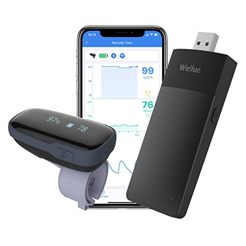 Wellue Oxylink Remote WiFi Sleep Tracker| Bluetooth and Alarm for Real Time Tracking, Portable Sp-02 & Heart Rate Tracker with Free APP for Adults by Viatom