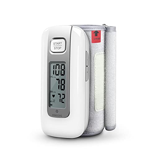 Panacare Blood Pressure Monitor All in One, Automatic Upper Arm Blood Pressure Monitor Built-in Battery/One Piece/Arrhythmia/9-14" Wide Cuff, Wireless Portable Digital BP Machine for Home/Travel Use by P PANACARE