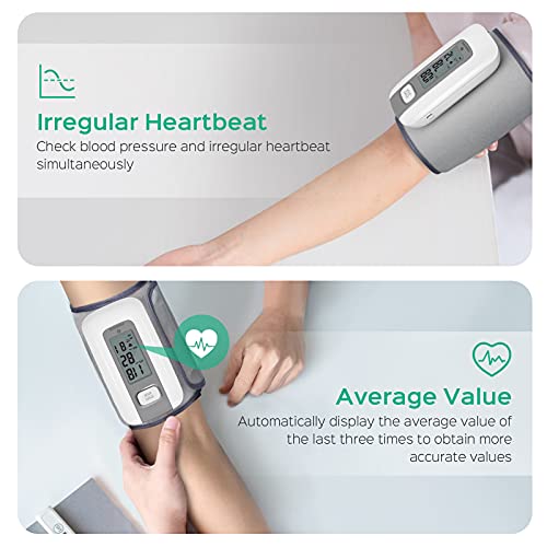 Panacare Blood Pressure Monitor All in One, Automatic Upper Arm Blood Pressure Monitor Built-in Battery/One Piece/Arrhythmia/9-14" Wide Cuff, Wireless Portable Digital BP Machine for Home/Travel Use by P PANACARE