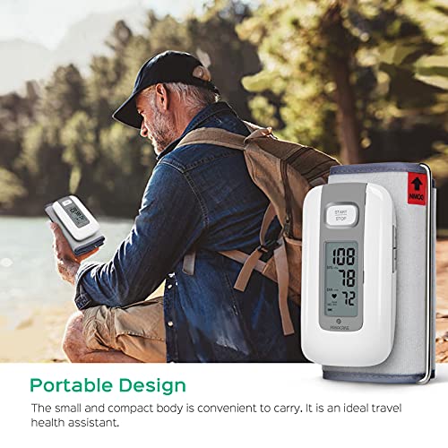 Panacare Blood Pressure Monitor All in One, Automatic Upper Arm Blood Pressure Monitor Built-in Battery/One Piece/Arrhythmia/9-14" Wide Cuff, Wireless Portable Digital BP Machine for Home/Travel Use by P PANACARE