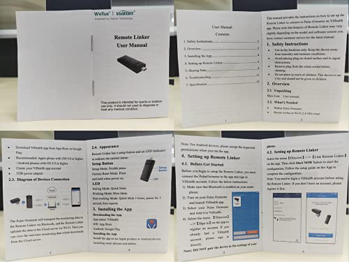 Wellue Oxylink Remote WiFi Sleep Tracker| Bluetooth and Alarm for Real Time Tracking, Portable Sp-02 & Heart Rate Tracker with Free APP for Adults by Viatom