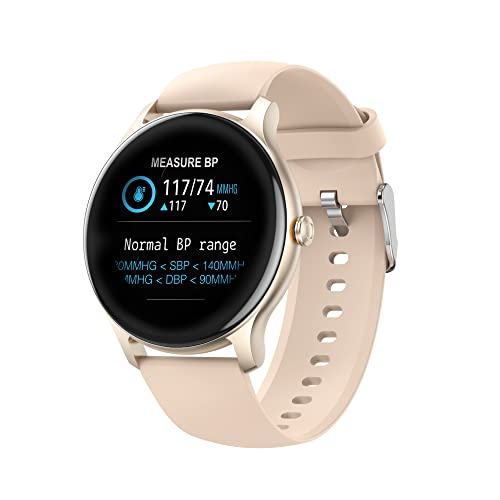 yussa Smart Watch | Latest Generation 2022 | Blood Pressure Monitor | Blood Oxygen SpO2 | Heart Rate | Sleep Monitor | IP67 Waterproof | Fitness Tracker | for Women and Men (Pink) by yussa