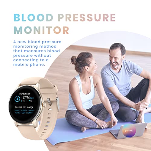 yussa Smart Watch | Latest Generation 2022 | Blood Pressure Monitor | Blood Oxygen SpO2 | Heart Rate | Sleep Monitor | IP67 Waterproof | Fitness Tracker | for Women and Men (Pink) by yussa