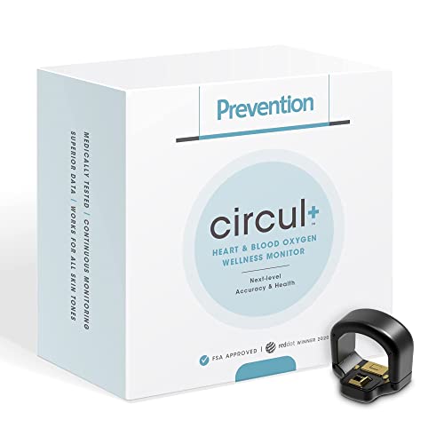 Prevention circul+ Smart Ring - Sleep and Wireless Activity Tracker - Continuously Records Heart Rate, Blood Oxygen Levels, Temperature, 1 Count from Bodimetrics LLC
