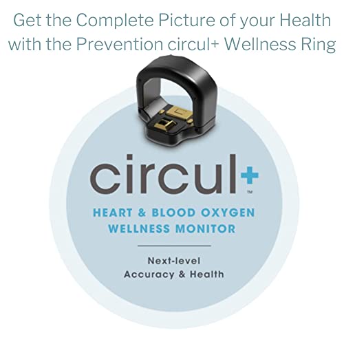 Prevention circul+ Smart Ring - Sleep and Wireless Activity Tracker - Continuously Records Heart Rate, Blood Oxygen Levels, Temperature, 1 Count from Bodimetrics LLC