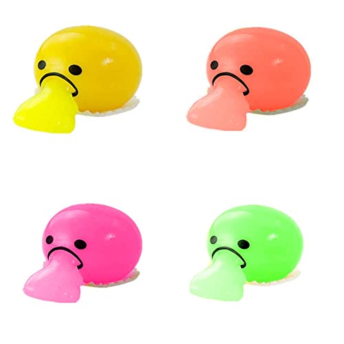 dhaonxb Fun Slime Balls, Vomiting Egg Toys, Novelty Stress Relief Squeeze Toys, Egg Yolk Toys, Tricky Play Fidget Toys, Children's Day Gifts (4 Colors) (Have All) by dhaonxb