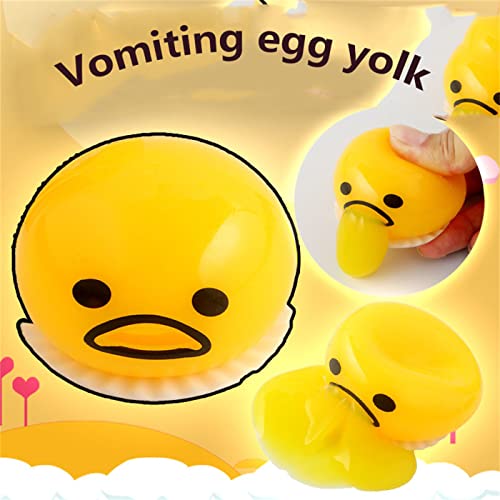 dhaonxb Fun Slime Balls, Vomiting Egg Toys, Novelty Stress Relief Squeeze Toys, Egg Yolk Toys, Tricky Play Fidget Toys, Children's Day Gifts (4 Colors) (Have All) by dhaonxb