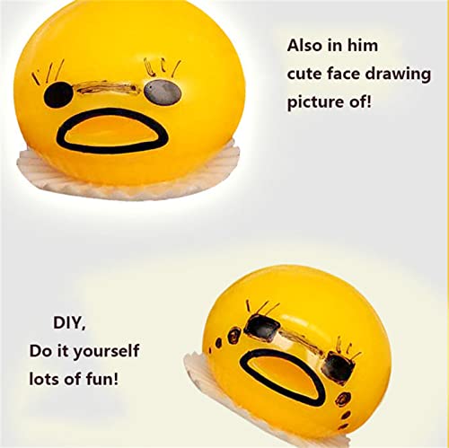 dhaonxb Fun Slime Balls, Vomiting Egg Toys, Novelty Stress Relief Squeeze Toys, Egg Yolk Toys, Tricky Play Fidget Toys, Children's Day Gifts (4 Colors) (Have All) by dhaonxb