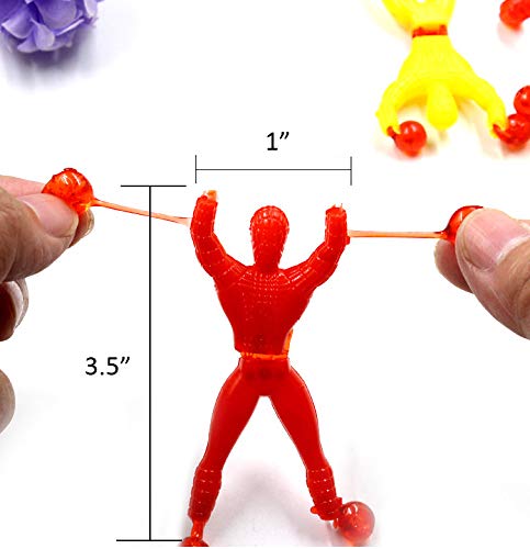 Liberty Imports 72 Pack Sticky Stretchy Wall Climbers Window Crawlers - Party Favor Tricky Novelty Toys Climbing Rolling Men for Kids by Liberty Imports