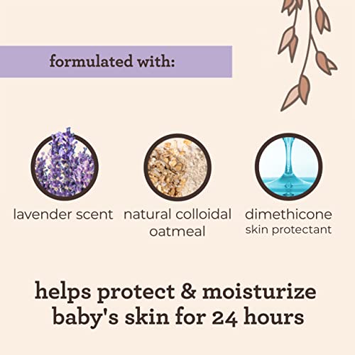 Aveeno Baby Calming Comfort Moisturizing Lotion with Relaxing Lavender & Vanilla Scents, Non-Greasy Body Lotion with Natural Oatmeal & Dimethicone, Paraben- & Phthalate-Free, 18 fl. Oz by Johnson & Johnson SLC