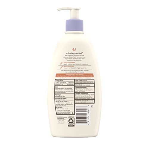 Aveeno Baby Calming Comfort Moisturizing Lotion with Relaxing Lavender & Vanilla Scents, Non-Greasy Body Lotion with Natural Oatmeal & Dimethicone, Paraben- & Phthalate-Free, 18 fl. Oz by Johnson & Johnson SLC