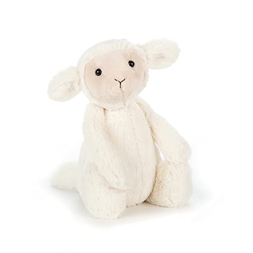 Jellycat Bashful Lamb Stuffed Animal, Medium, 12 inches by Jellycat