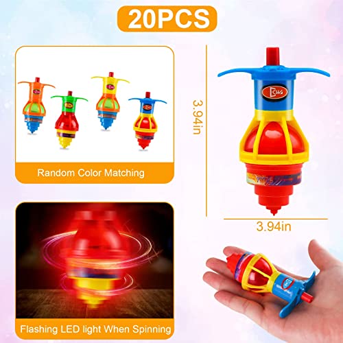 20PCS Starhig Light Up Spinning Tops for Kids, LED Light Up Flashing Spinning Topsï¼Gyroscope Novelty Bulk Toys Party Favors from Starhig